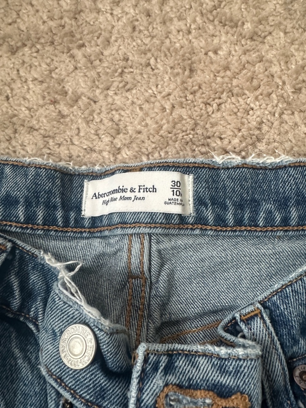 Abercrombie fitch Classic Distressed Blue Women's Jeans - Picture 2 of 2